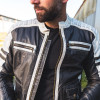 W-TEC Чоловіча шкіряна мото куртка W-TEC Esbiker - чорно-біла/M - зображення 8
