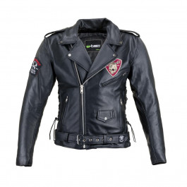 W-TEC Шкіряна мото-куртка  Black Heart Perfectis - розмір 5XL / чорна