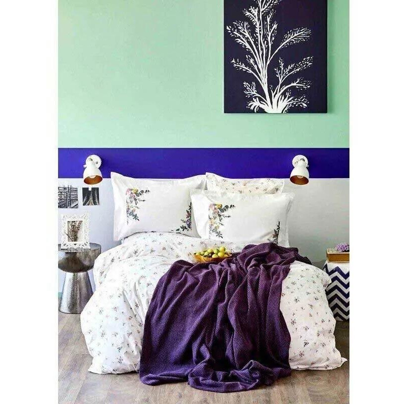 Karaca Home Fertile lila лиловый + плед двуспальный Евро (2000022231251) - зображення 1