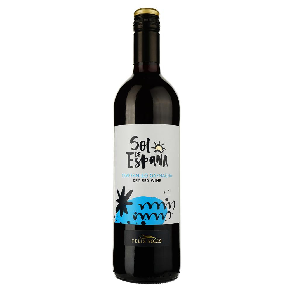 Bolgrad Вино Sol de Espana Tempranillo Garnacha Dry сухе червоне (1458) 0,75л 12,0% (8410702001458) - зображення 1