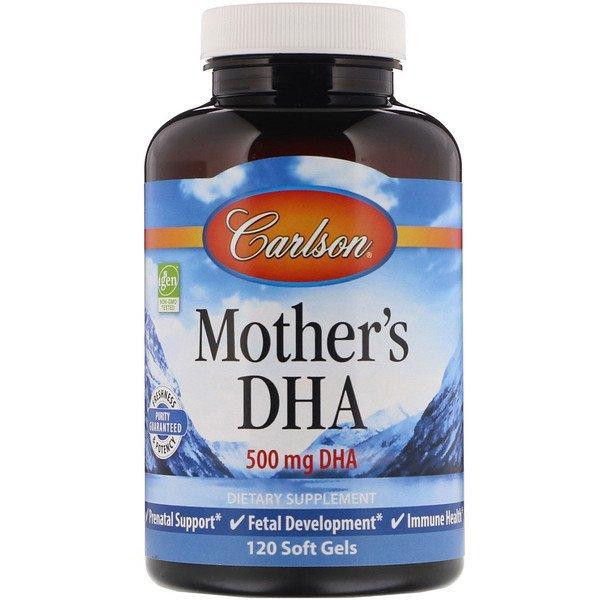 Carlson Labs Mother's DHA 500 mg 120 soft gels (CAR-01561) - зображення 1