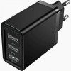 Vention 3-port USB A+A+A 12W Black (FEAB0-EU) - зображення 1