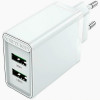 Vention Two-Port USB-A, QC3.0, 18W Wall Charger White (FBAW0-EU) - зображення 1