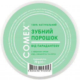 Comex Натуральний зубний порошок  від пародонтозу, з ефірною олією аїру, евкаліпту та м'яти, 70 г