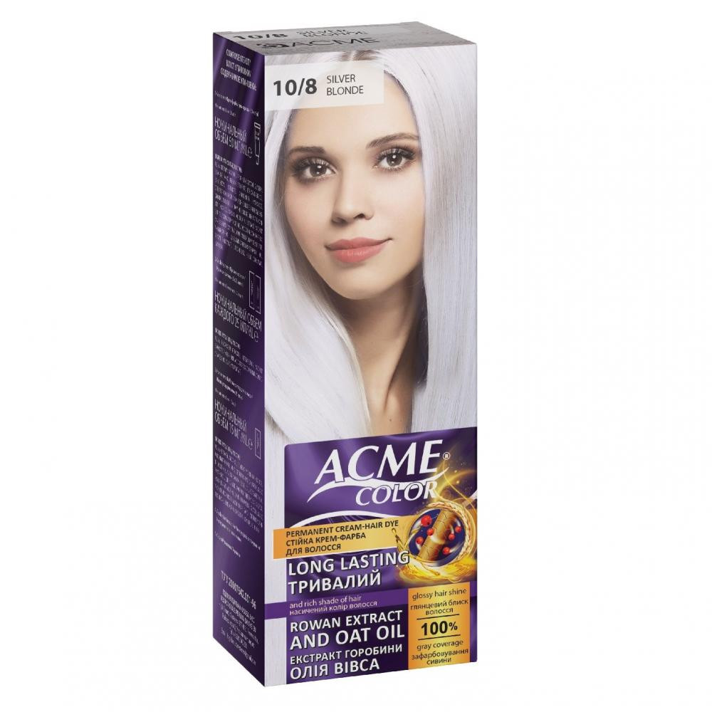 Acme color Крем-фарба  Color EXP Сріблястий блонд 10/8 115 мл (4823115500137) - зображення 1