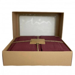 SoundSleep Комплект постільної білизни Muslin  Burgundy Двоспальний євро комплект (2251736450012)