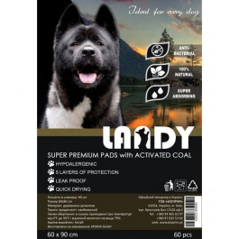 Padovan Пелюшки для цуценят та собак  Landy Pet Pad з активованим вугіллям, 60х90 см, 60 шт. (4250231609060)
