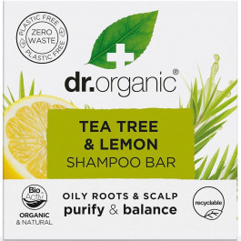 Dr.Organic Твердий шампунь з екстрактом чайного дерева та лимона Dr. Organic 75 гр.