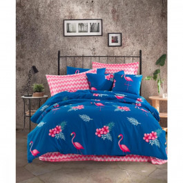 Lotus Комплект постельного белья  семейный ранфорс Perfect Flamingo Light Blue (svt-2000022266864)