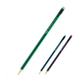Axent Набор карандашей графитных  НВ с ластиком 3 цвета корпуса тубус 100 шт (9006/100-A)