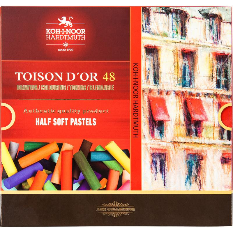 Koh-i-noor Пастель  Toison D'or суха м'яка 1/2 (половинки) 48 кольорів (8546) - зображення 1