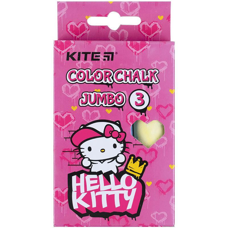 Kite Набор цветных мелков  Jumbo Hello Kitty 3 шт. (HK21-077) - зображення 1