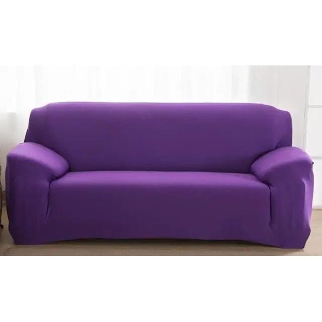Homytex Чохол на диван тримісний  Біфлекс Однотонний 195х230 см, Фіолетовий (6-12108) - зображення 1