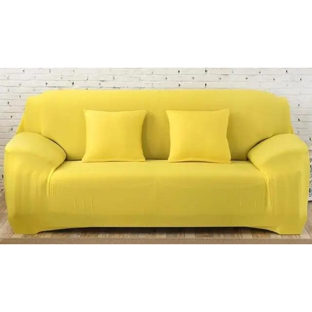 Homytex Чохол на диван тримісний  Біфлекс Однотонний 195х230 см, Жовтий (6-12116) - зображення 1