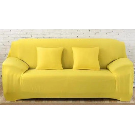 Homytex Чохол на диван тримісний  Біфлекс Однотонний 195х230 см, Жовтий (6-12116)