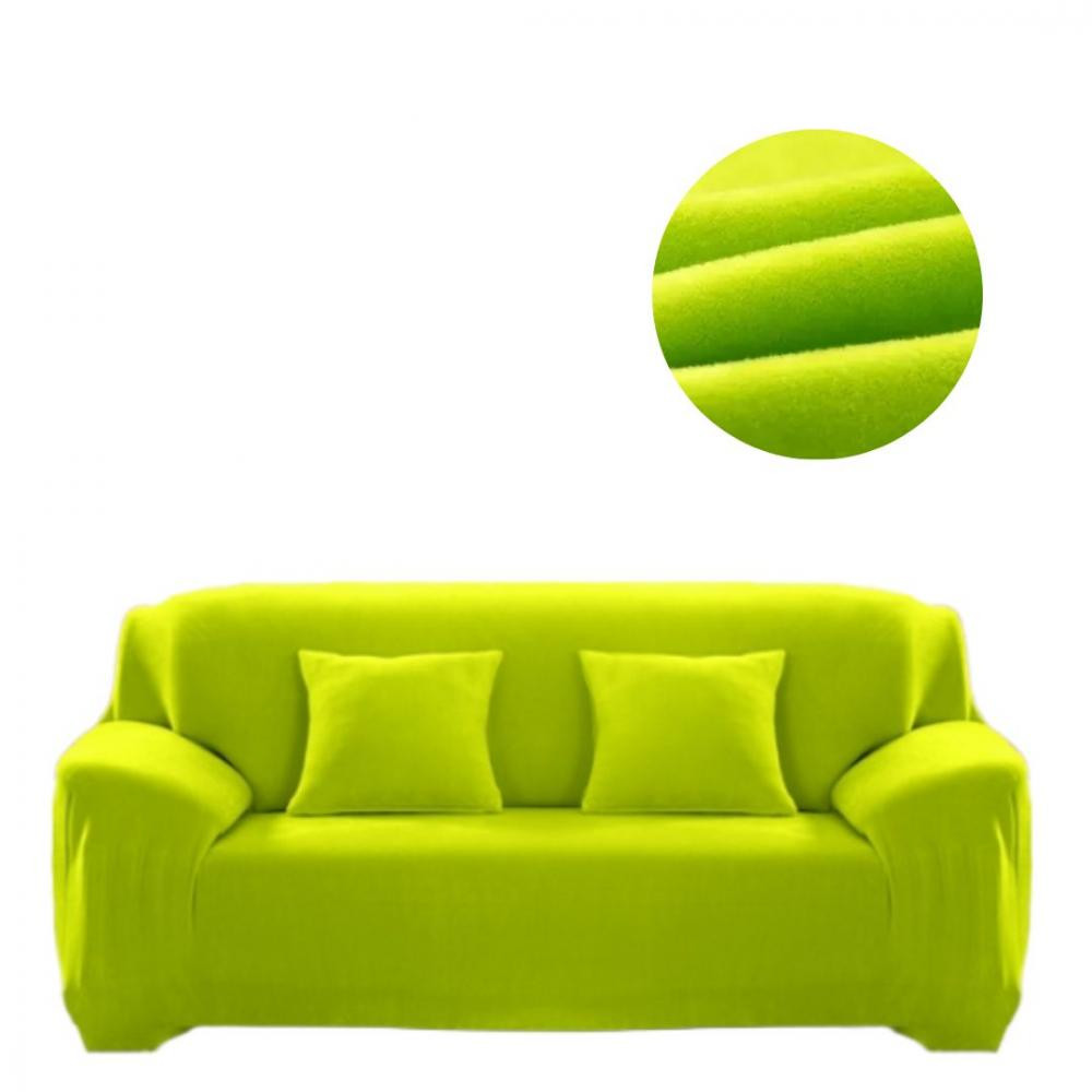 Homytex Чохол на 3-х місний диван замша-мікрофібра  195х230 см, Салатовий (6-12143) - зображення 1