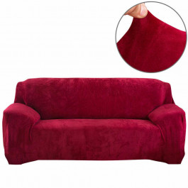 Homytex Чохол на 3-х місний диван замша-мікрофібра  195х230 см, Бордовий (6-12135)