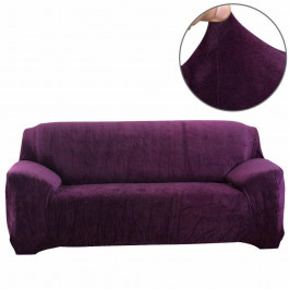 Homytex Чохол на 3-х місний диван замша-мікрофібра  195х230 см, Фіолетовий (6-12139)