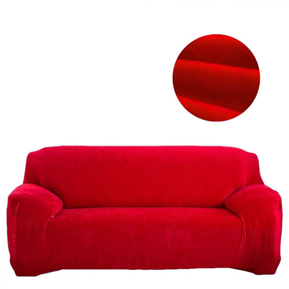 Homytex Чохол на 3-х місний диван замша-мікрофібра  195х230 см, Червоний (6-12146) - зображення 1
