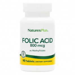   Nature's Plus Фолиевая кислота (Folic acid), 800 мкг, 90 таблеток (NAP01790)