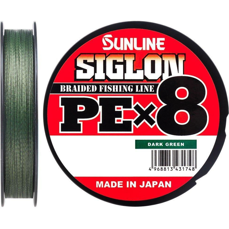 Sunline Siglon PE X8 / Dark Green / #1.2 / 0.187mm 300m 9.2kg - зображення 1