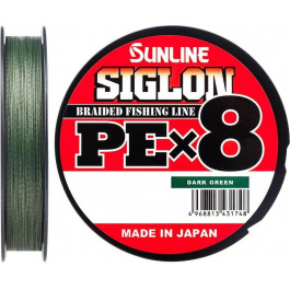 Sunline Siglon PE X8 / Dark Green / #1.2 / 0.187mm 300m 9.2kg