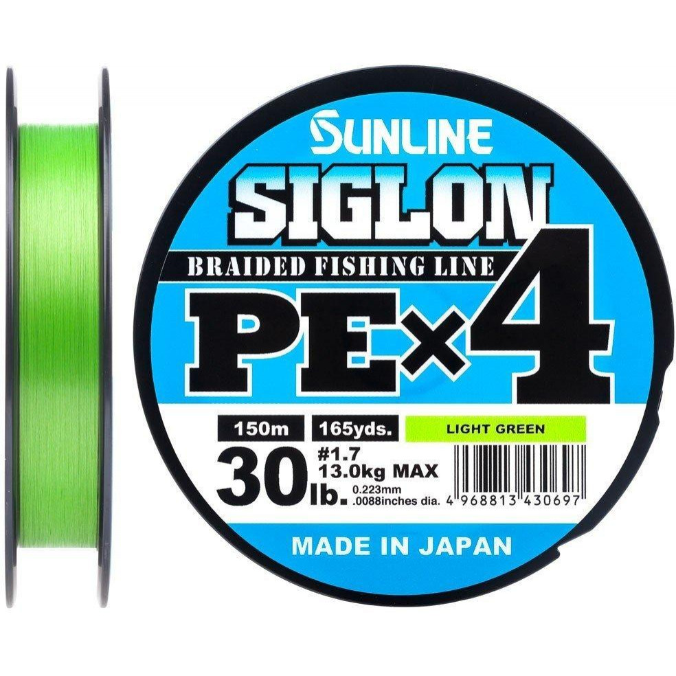 Sunline Siglon PE X4 / Light Green / #1.7 / 0.223mm 150m 13.0kg - зображення 1