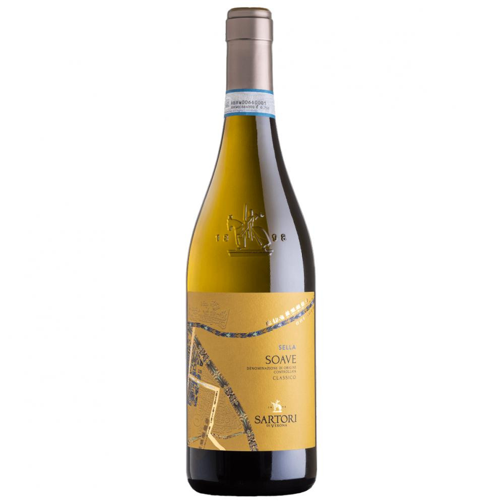 Sartori Вино  Soave Classico Sella DOC, біле, напівсухе, 12,5%, 0,75 л (8005390002100) - зображення 1