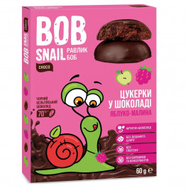 Bob Snail Конфеты BobSnail яблоко-малина-бельгийский черный шоколад 60 г (4820219341345)