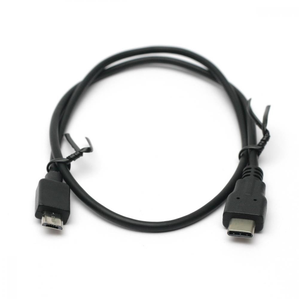 PowerPlant Kабель USB Type-C – micro USB 0.5 м (KD00AS1259) - зображення 1