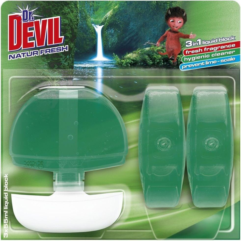 Dr.Devil Туалетный блок  Натуральная свежесть 3x55 мл (8595025819642) - зображення 1
