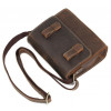 Vintage Мужская коричневая сумка - почтальонка из винтажной кожи  (14980) - зображення 4