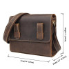 Vintage Мужская коричневая сумка - почтальонка из винтажной кожи  (14980) - зображення 6