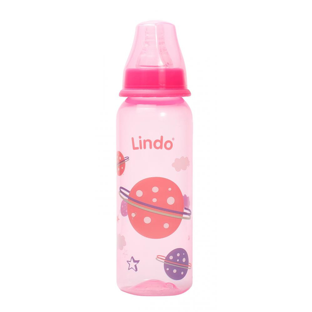Lindo Бутылочка для кормления LI 138 розовый 250 мл - зображення 1