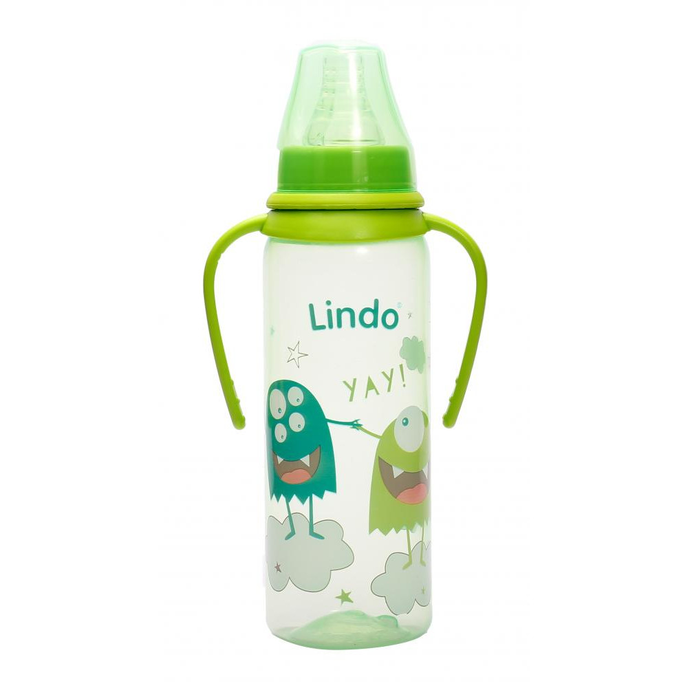 Lindo Бутылочка для кормления LI 139 зеленый 250 мл - зображення 1