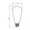 EUROLAMP LED Deco Filament ST64 7W E27 2700K 2 шт (MLP-LED-ST64-07273(Amber)) - зображення 3