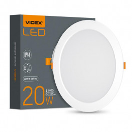 VIDEX Встраиваемый LED светильник 20W круглый  5000K белый VL-DLBR-205