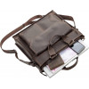 SHVIGEL Темно-коричнева сумка для ноутбука зі шкіри крейзі  (11109) - зображення 3