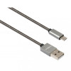 Vinga USB 2.0 AM to Micro 5P 1m stainless steel gray (VCPDCMSSJ1GR) - зображення 1