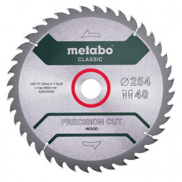   Metabo Precision cut Wood Classic, 254x30, Z40 WZ 20° (628325000)