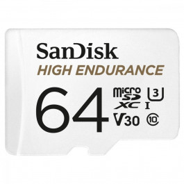 SanDisk 64 GB microSDXC High Endurance UHS-I U3 V30 + SD adapter SDSQQNR-064G-GN6IA