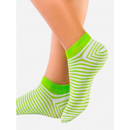 Conte Шкарпетки жіночі  Active 15С-46СП 073 ультракороткі, бiло-салатові, розмір 25
