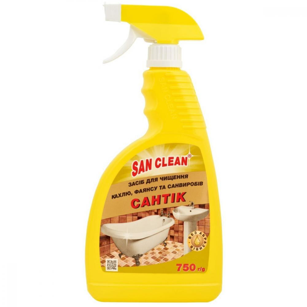 Сан Клин San Clean Сантик Средство для чистки кафеля, фаянса и санизделий 750 мл (4820003542262) - зображення 1