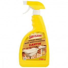 Сан Клин San Clean Сантик Средство для чистки кафеля, фаянса и санизделий 750 мл (4820003542262)