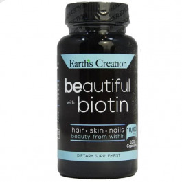 Earth's Creation Beautiful Biotin 10000 mcg, 100 капсул
