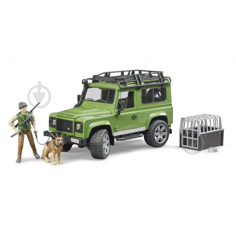 Bruder Land Rover Defender з фігуркою лісника та собаки (02587) - зображення 1