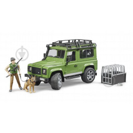 Bruder Land Rover Defender з фігуркою лісника та собаки (02587)