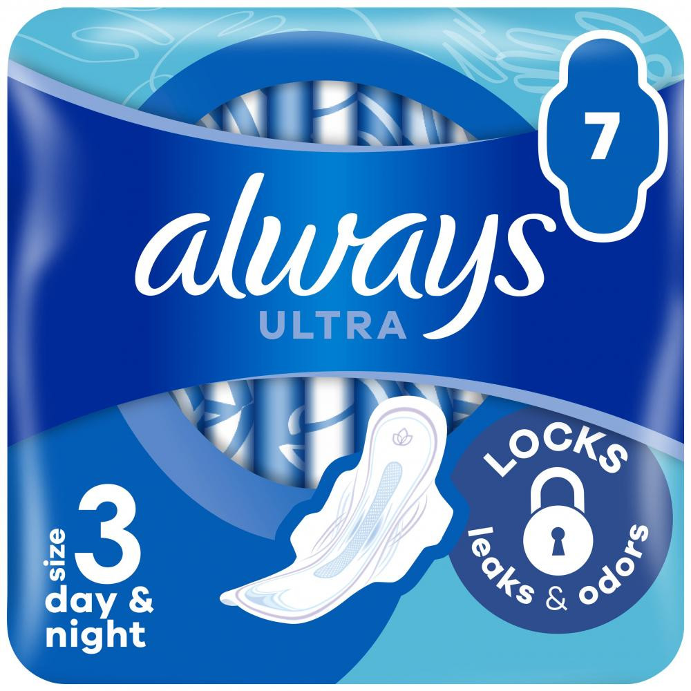 Always Гігієнічні прокладки  Ultra Day&Night (Розмір 3) 7 шт. (4015400012306) - зображення 1