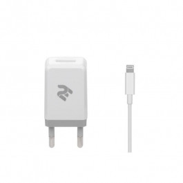 2E USB Wall Charger 2.1A + Lightning White (2E-WC1USB2.1A-CL)