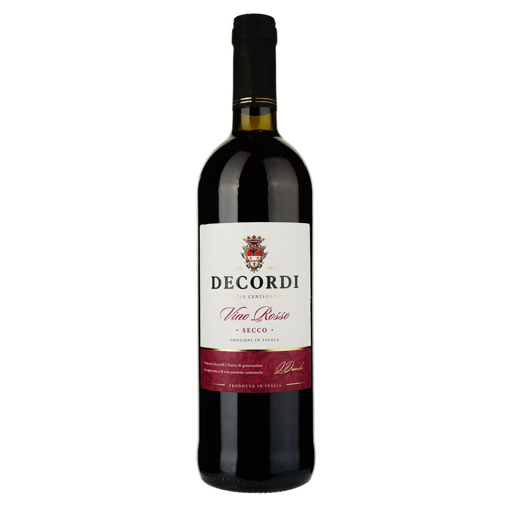 Decordi Вино  Rosso Secco червоне сухе 0.75 л 10.5% (8008820160982) - зображення 1